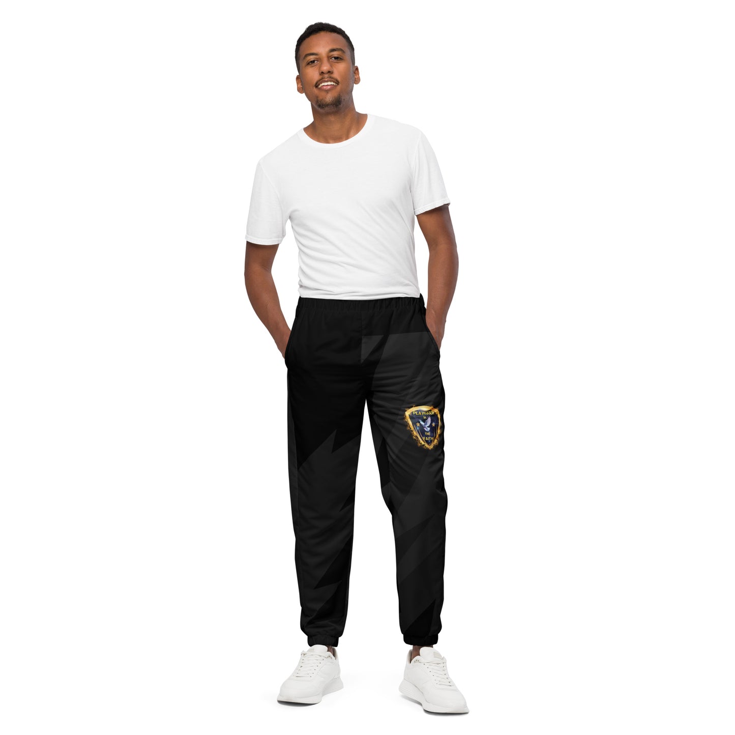 Black "Playmaker Logo" Unisex track pants
