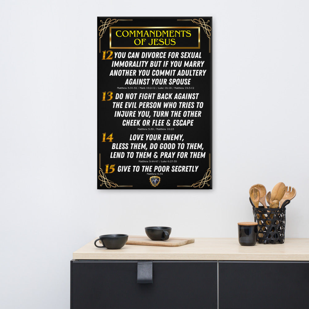 Commandments of Jesus Part 3 Canvas