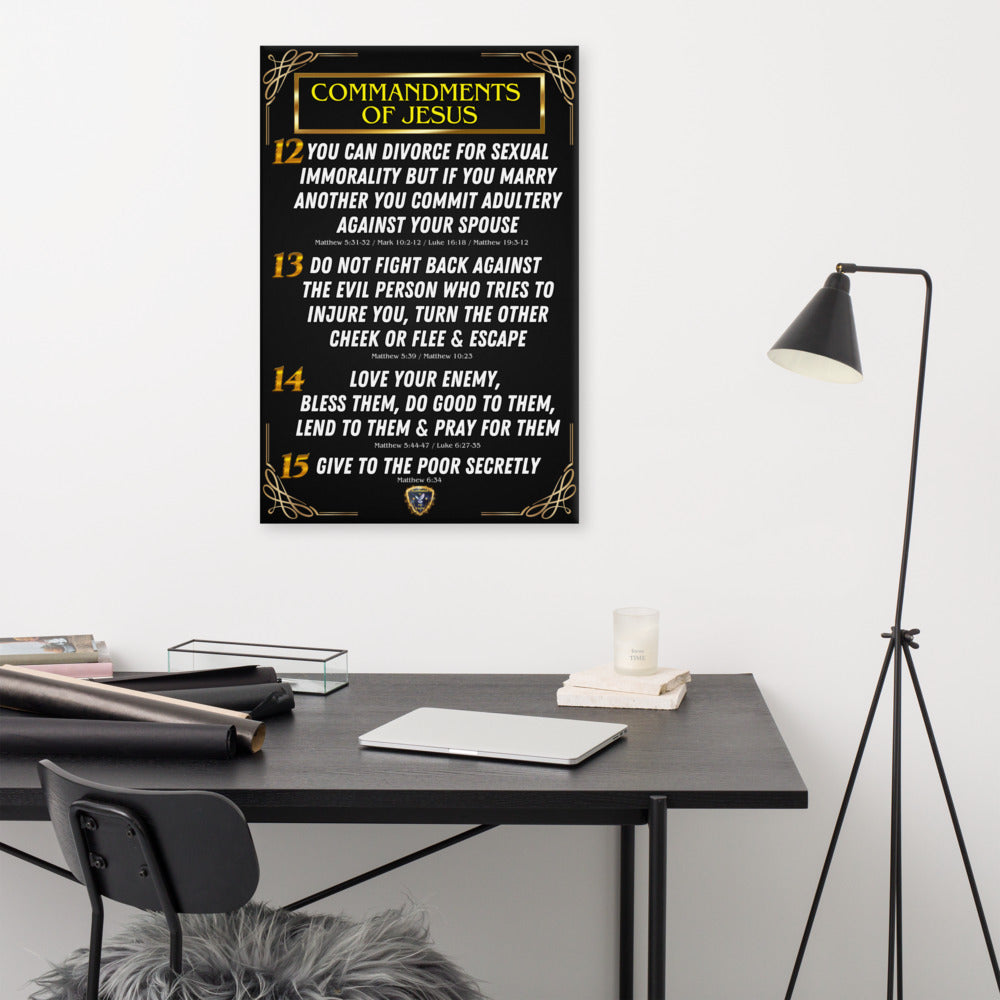 Commandments of Jesus Part 3 Canvas