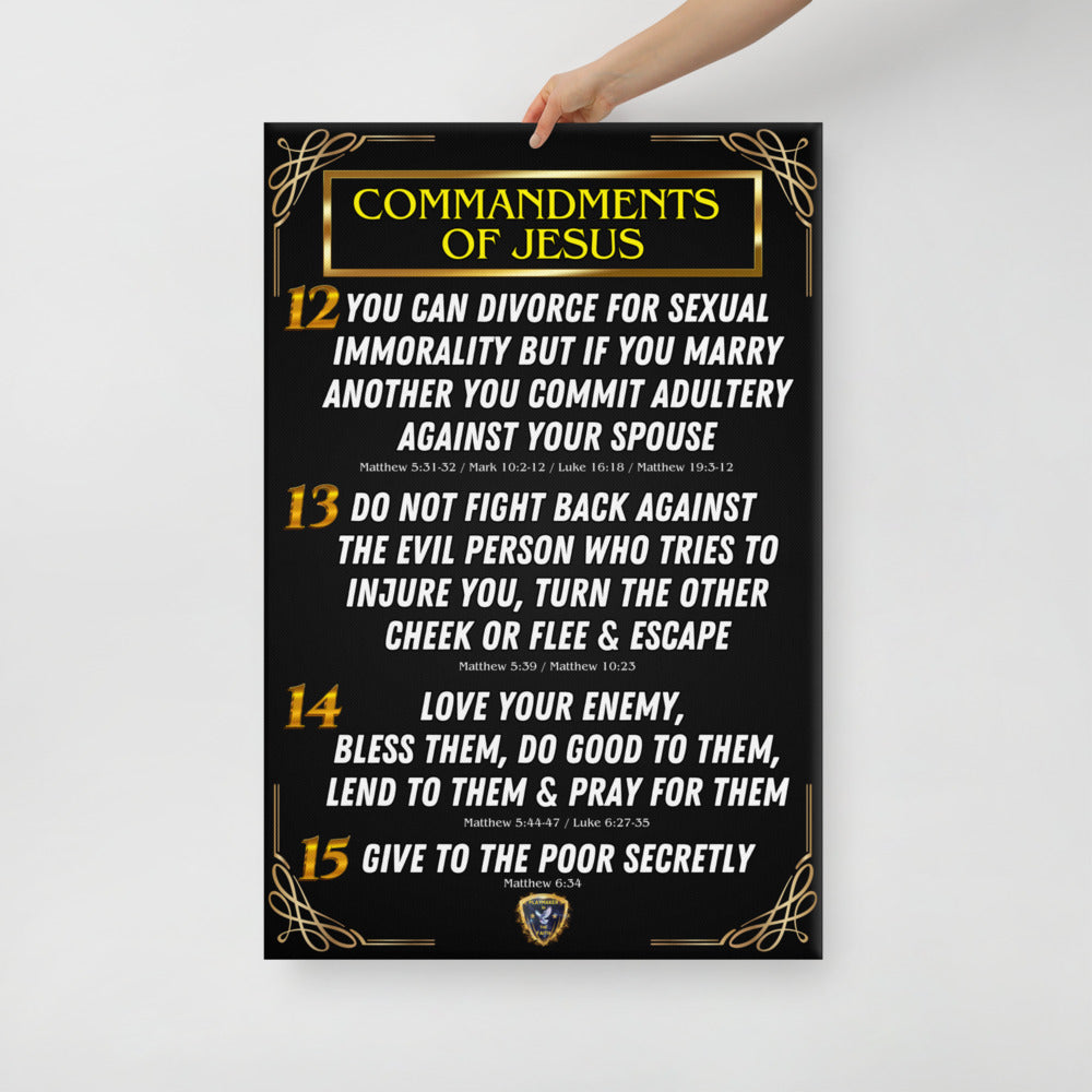 Commandments of Jesus Part 3 Canvas