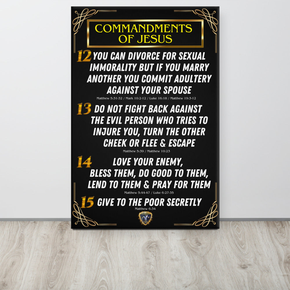 Commandments of Jesus Part 3 Canvas