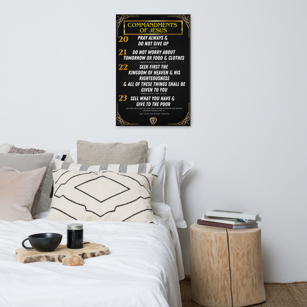 Commandments of Jesus Part 5 Canvas