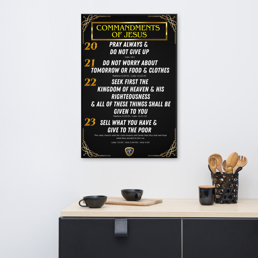 Commandments of Jesus Part 5 Canvas