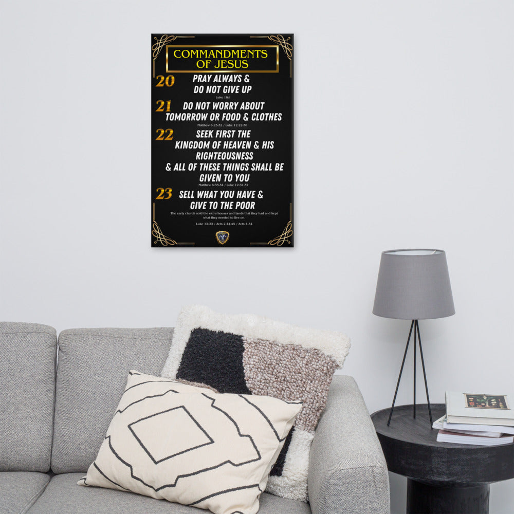 Commandments of Jesus Part 5 Canvas