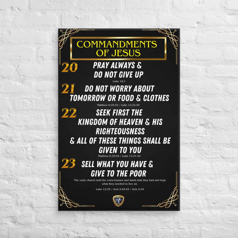 Commandments of Jesus Part 5 Canvas