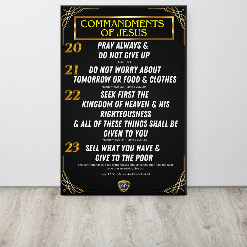 Commandments of Jesus Part 5 Canvas