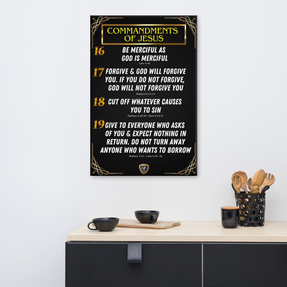 Commandments of Jesus Part 4 Canvas