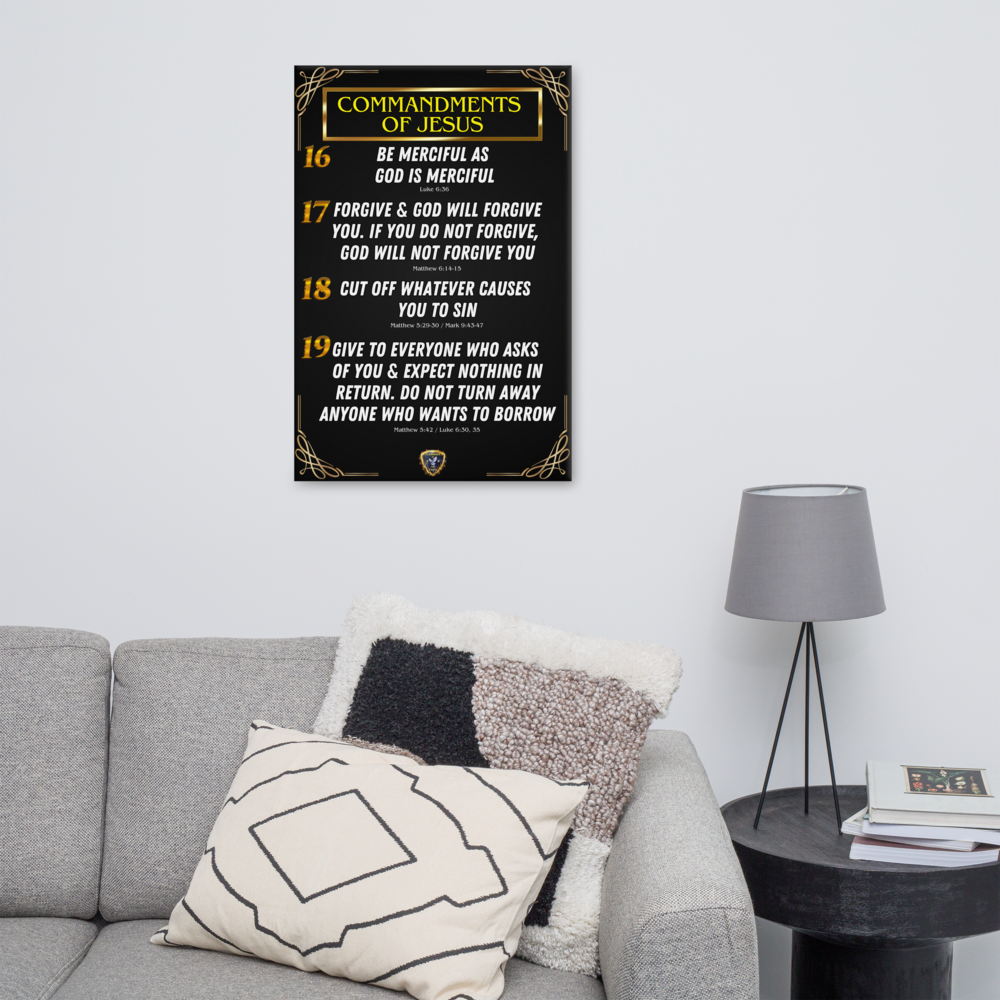 Commandments of Jesus Part 4 Canvas