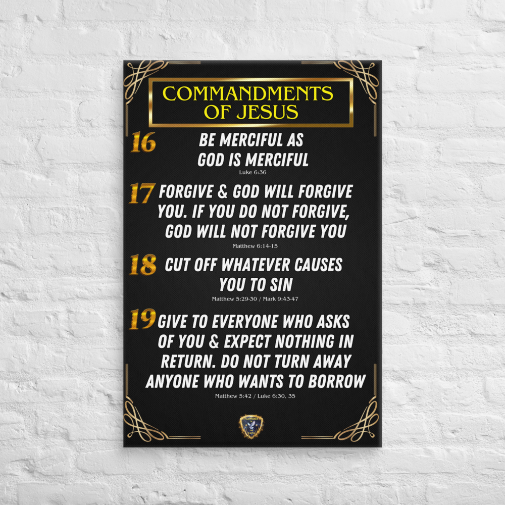 Commandments of Jesus Part 4 Canvas