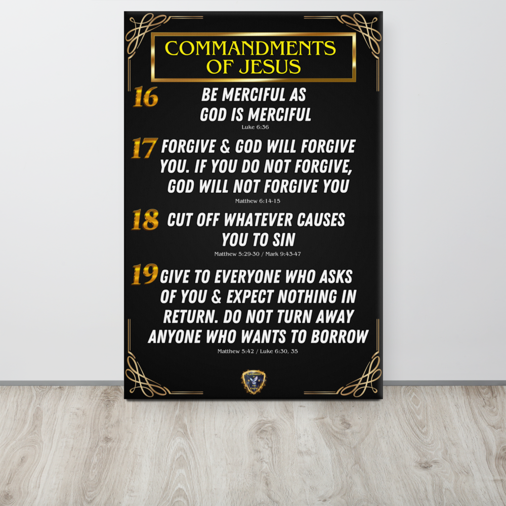 Commandments of Jesus Part 4 Canvas