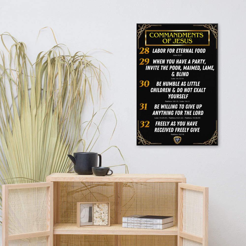 Commandments of Jesus Part 7 Canvas