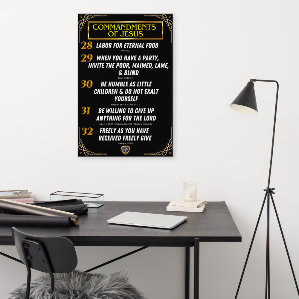 Commandments of Jesus Part 7 Canvas