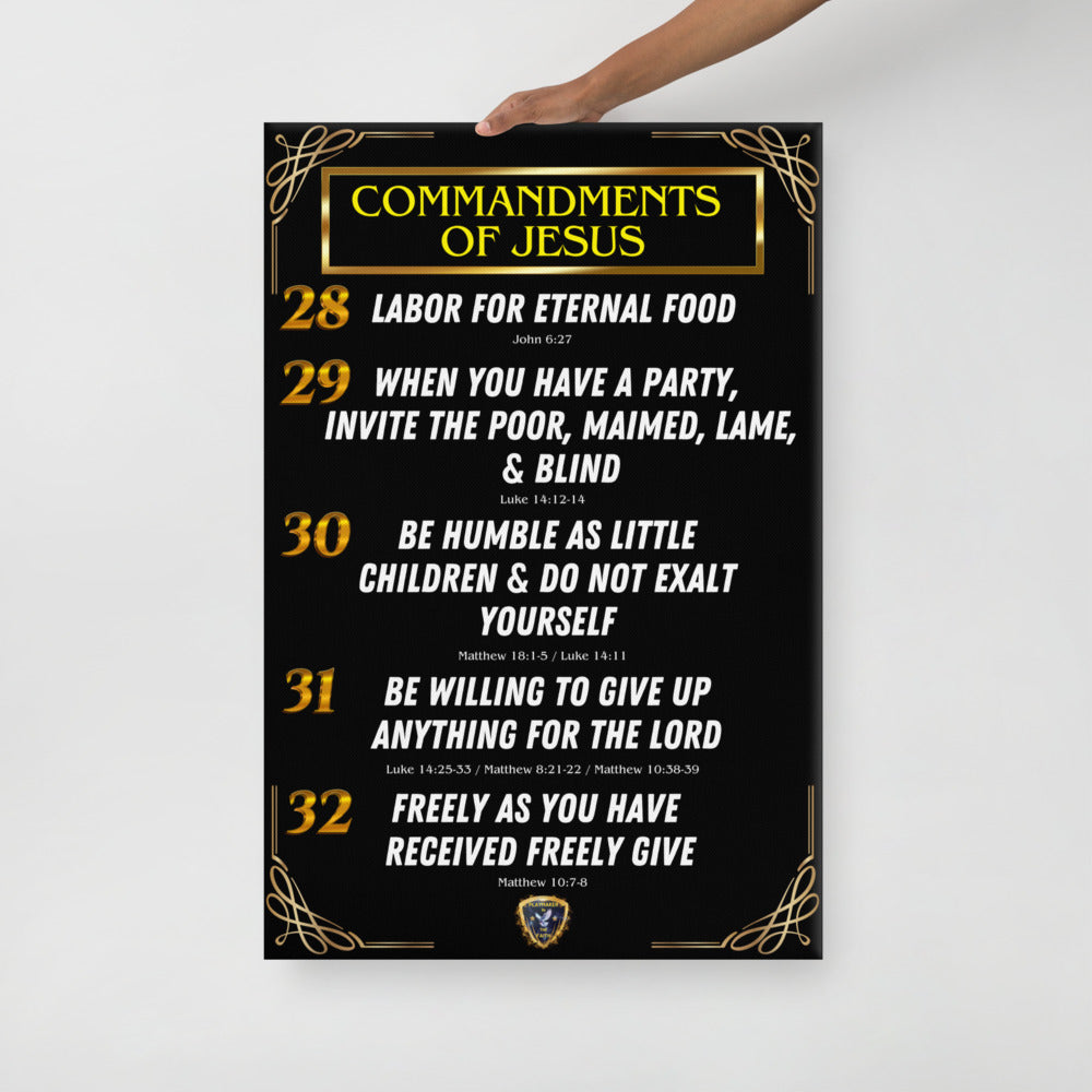 Commandments of Jesus Part 7 Canvas
