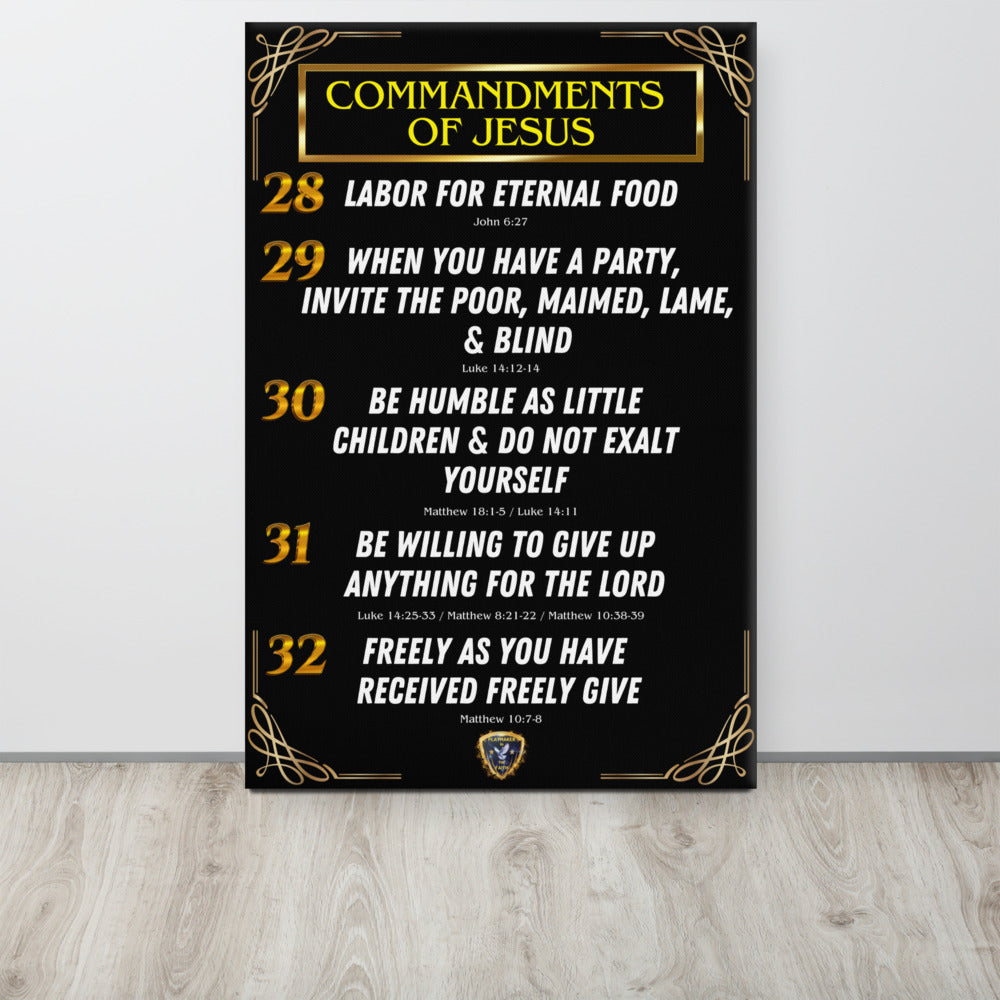 Commandments of Jesus Part 7 Canvas