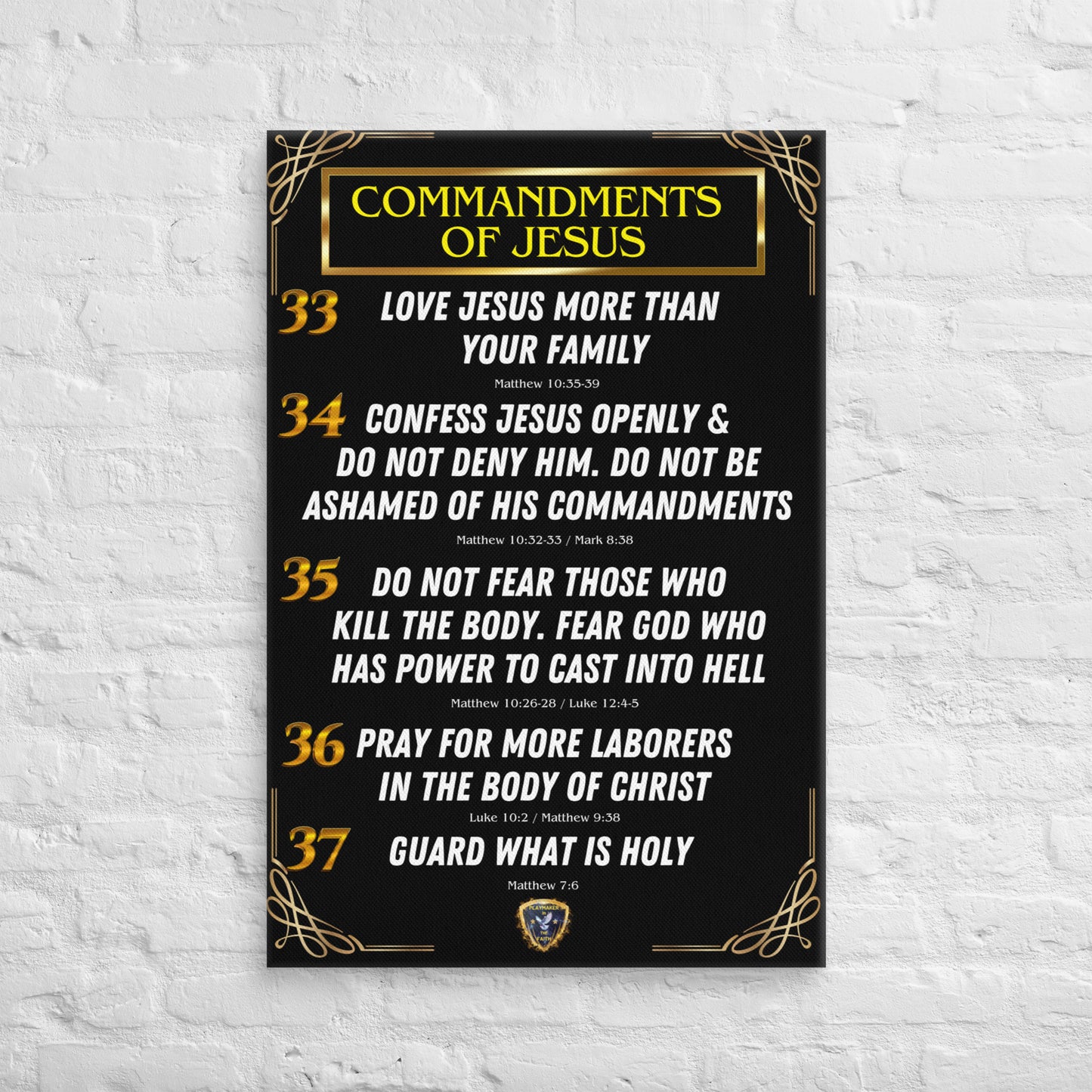 Commandments of Jesus Part 8 Canvas