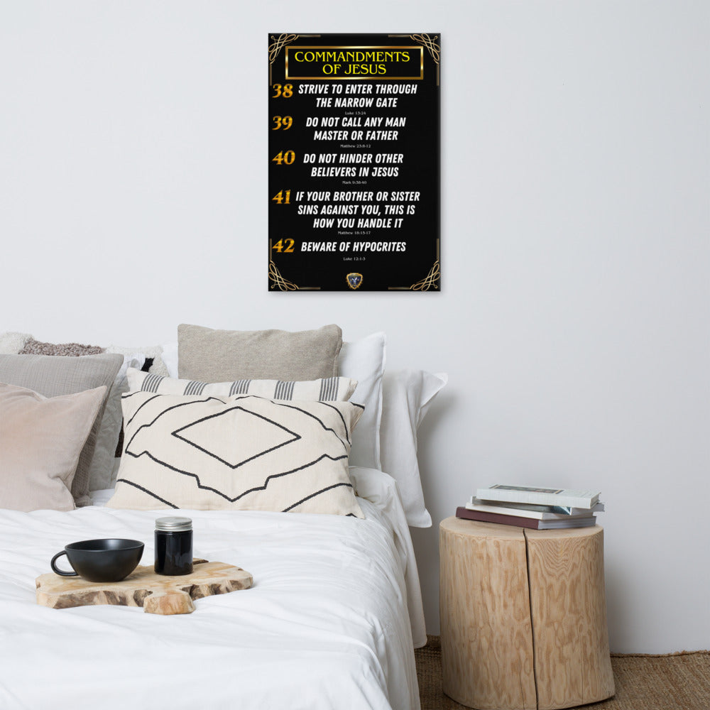 Commandments of Jesus Part 9 Canvas