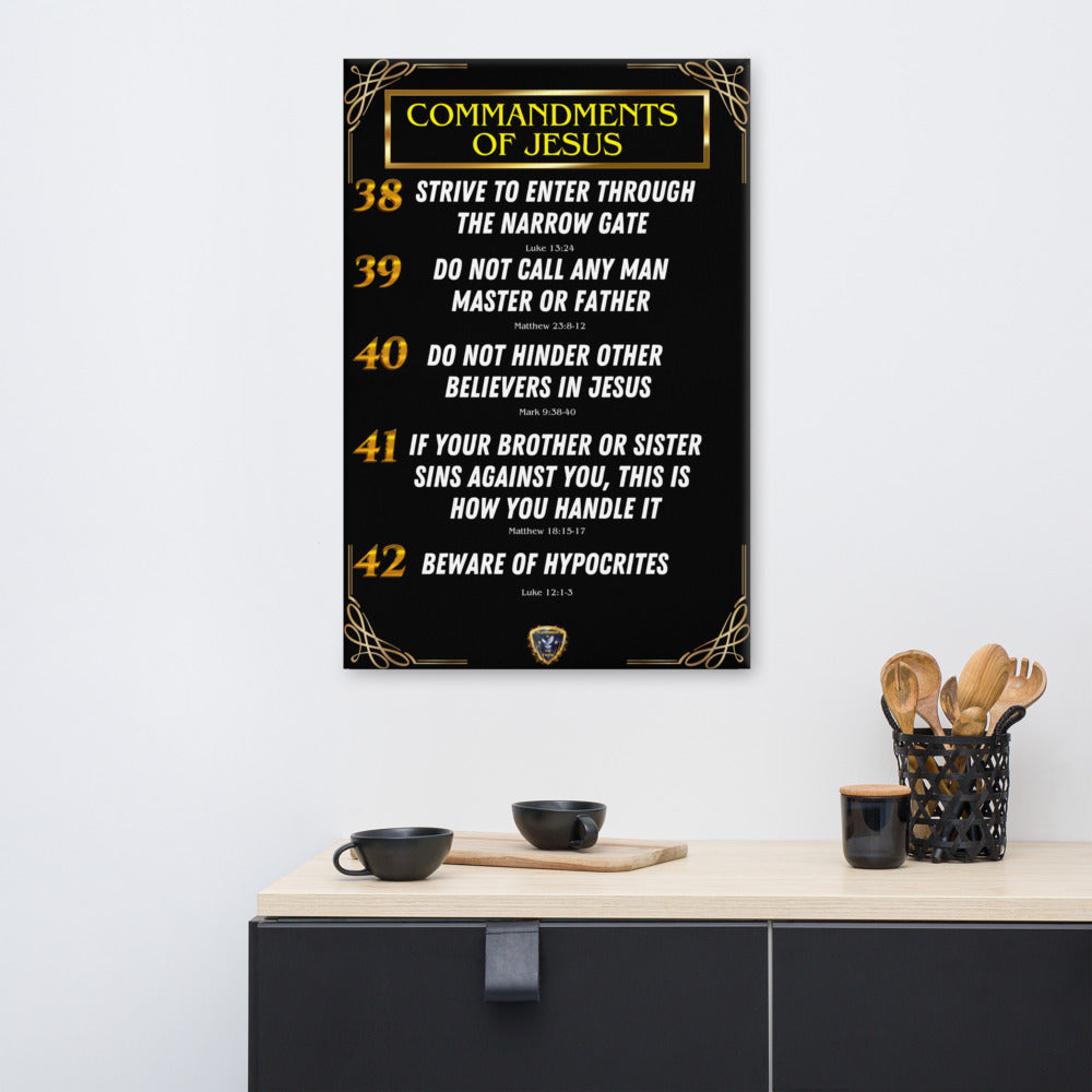 Commandments of Jesus Part 9 Canvas