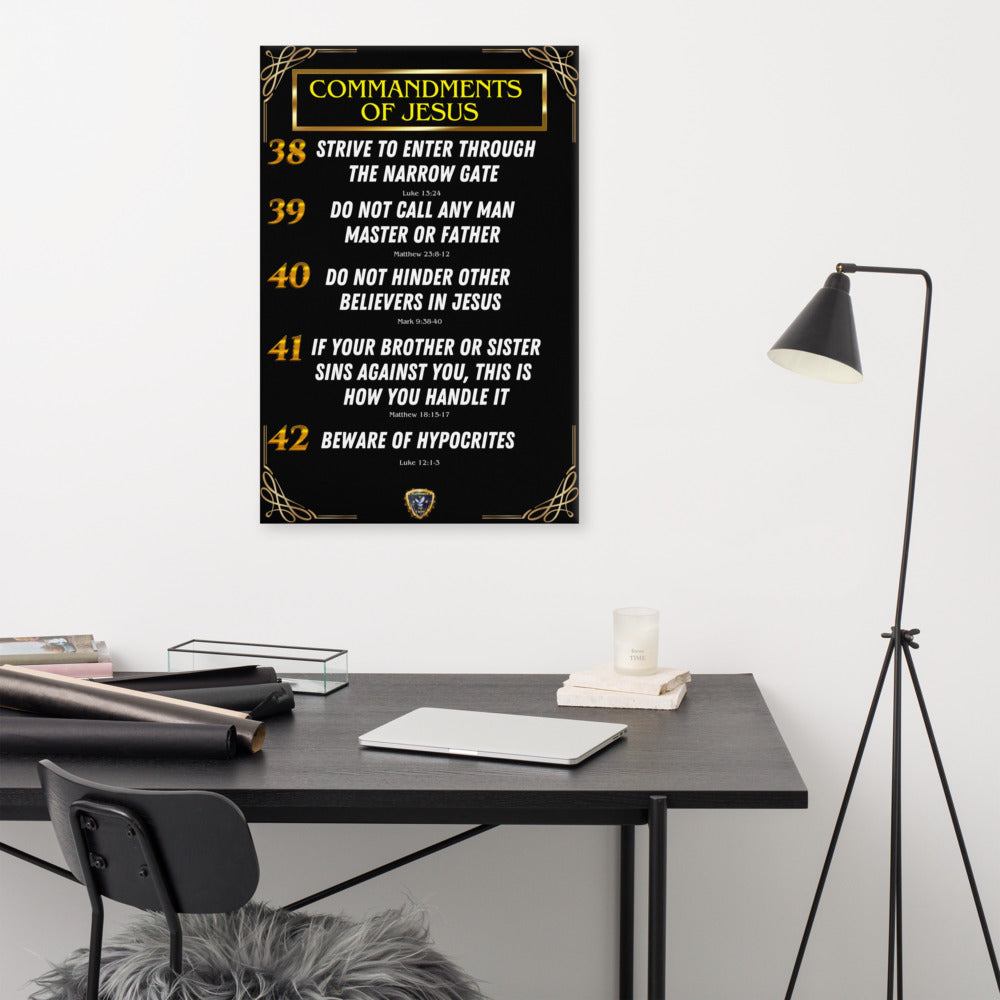 Commandments of Jesus Part 9 Canvas