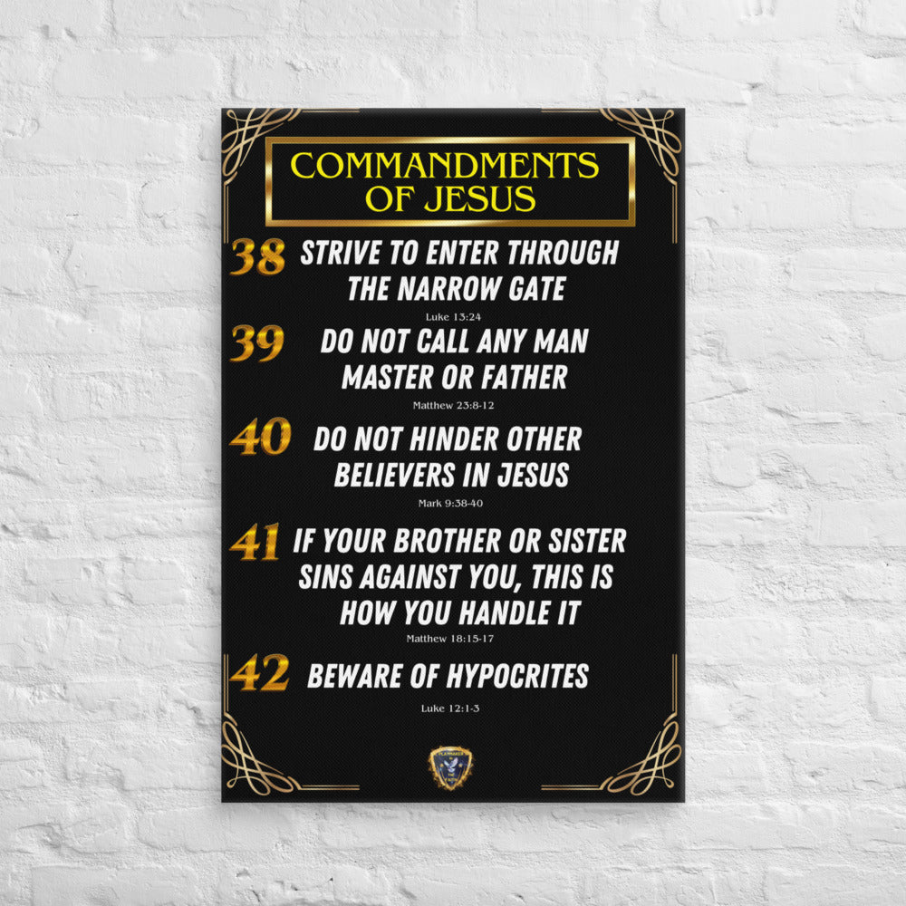 Commandments of Jesus Part 9 Canvas
