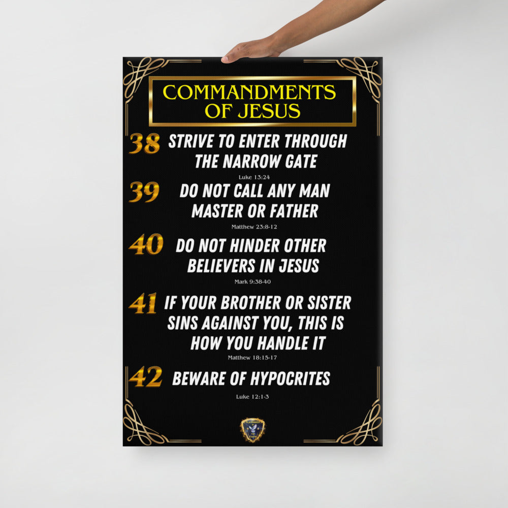Commandments of Jesus Part 9 Canvas