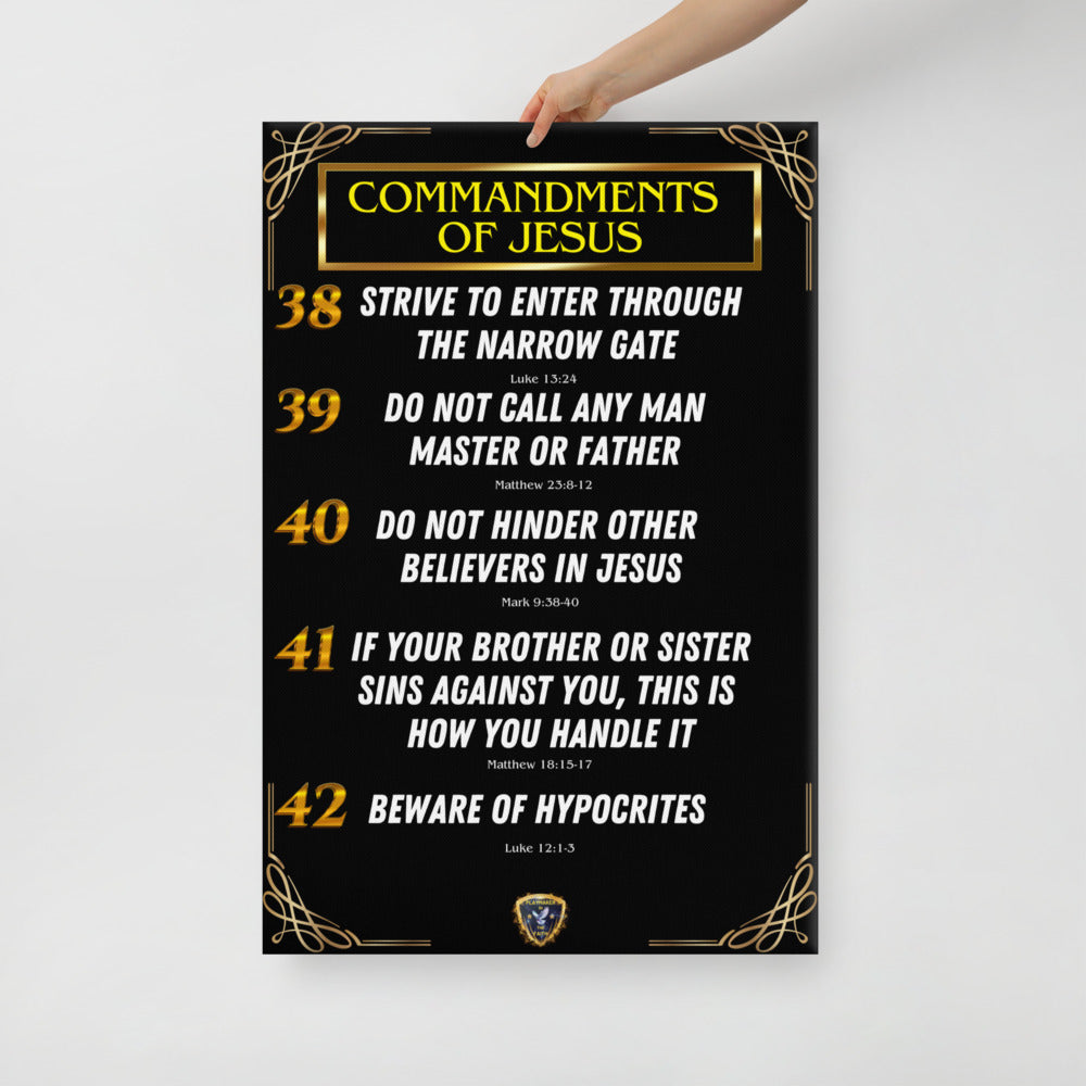 Commandments of Jesus Part 9 Canvas
