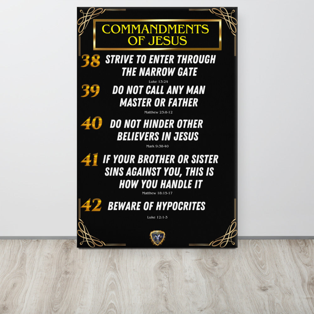 Commandments of Jesus Part 9 Canvas