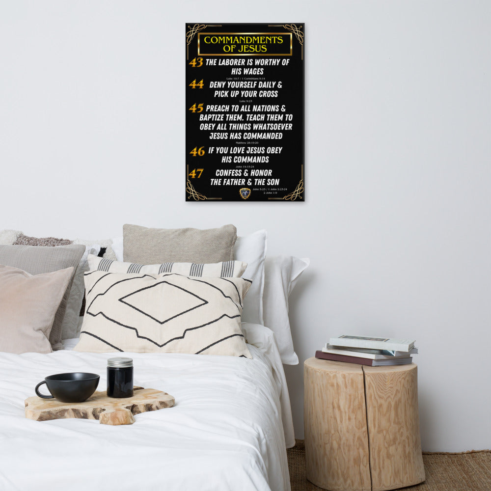 Commandments of Jesus Part 10 Canvas