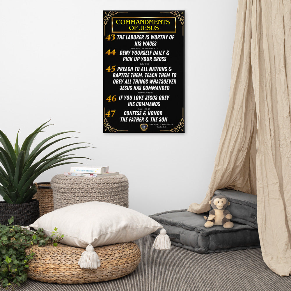 Commandments of Jesus Part 10 Canvas
