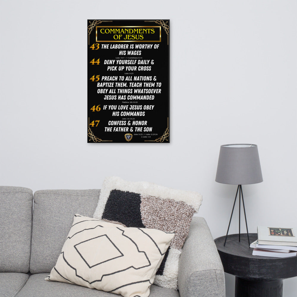 Commandments of Jesus Part 10 Canvas