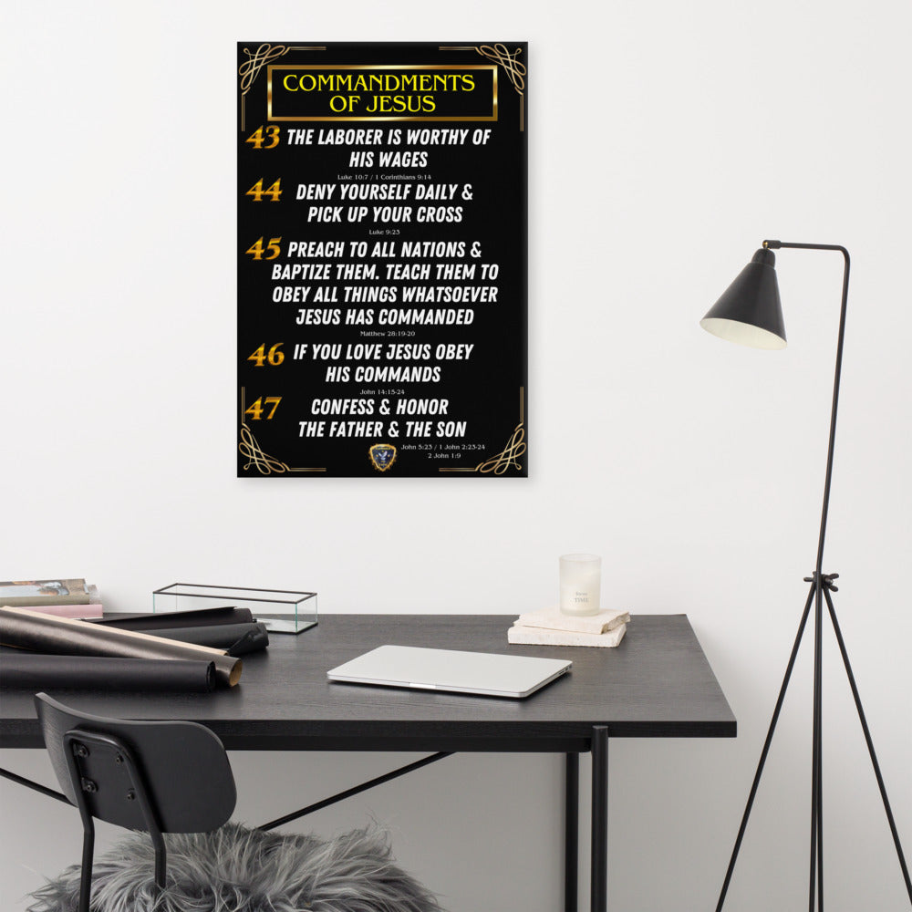 Commandments of Jesus Part 10 Canvas