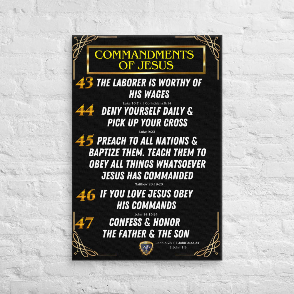 Commandments of Jesus Part 10 Canvas