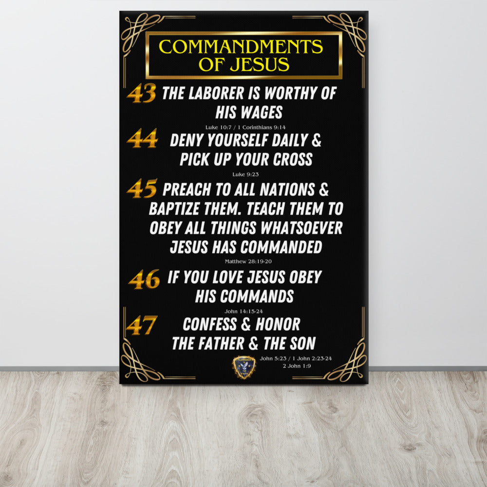 Commandments of Jesus Part 10 Canvas
