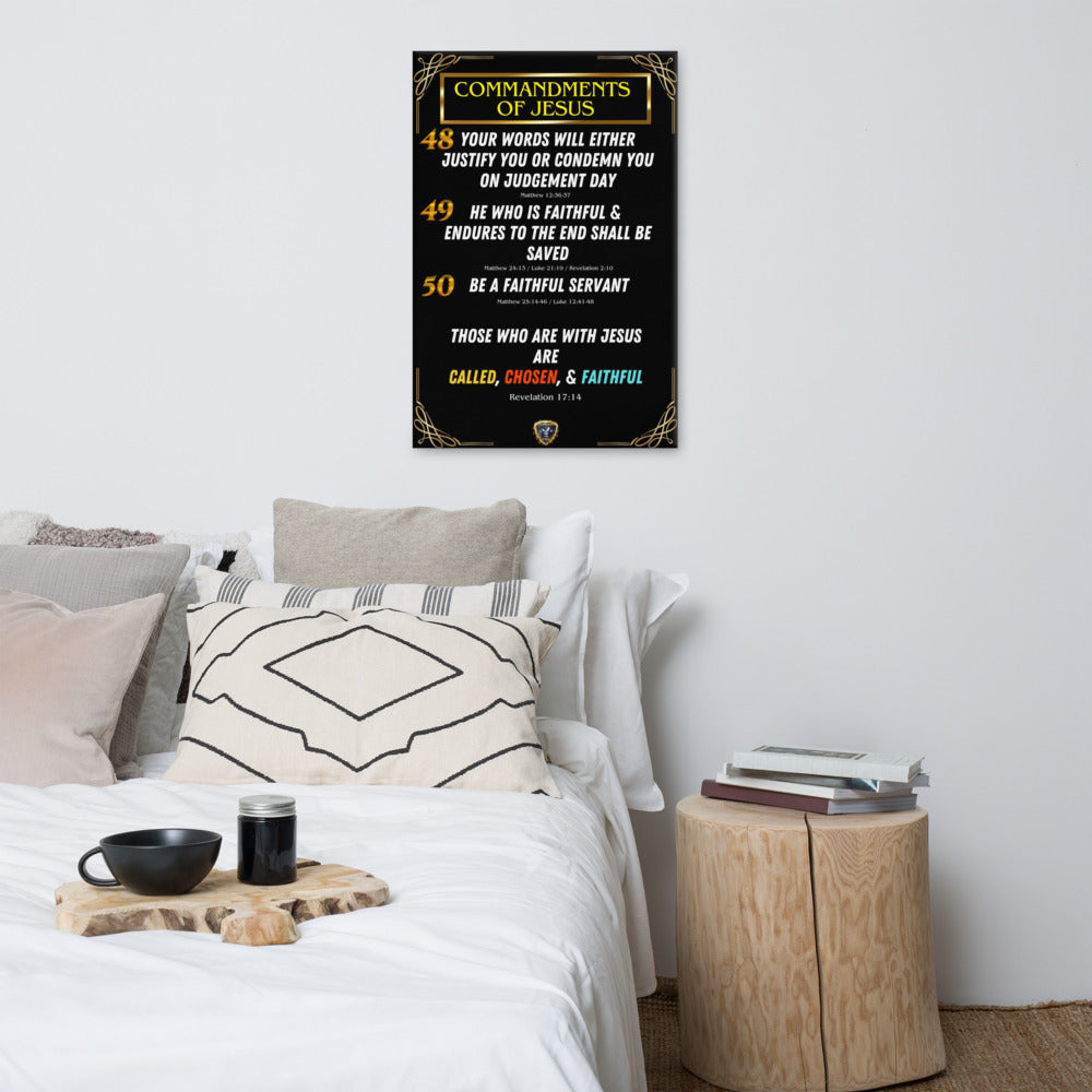Commandments of Jesus Part 11 Canvas