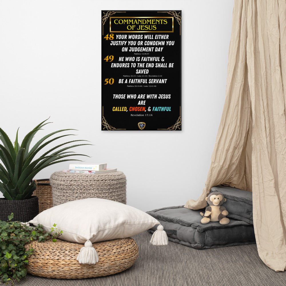 Commandments of Jesus Part 11 Canvas