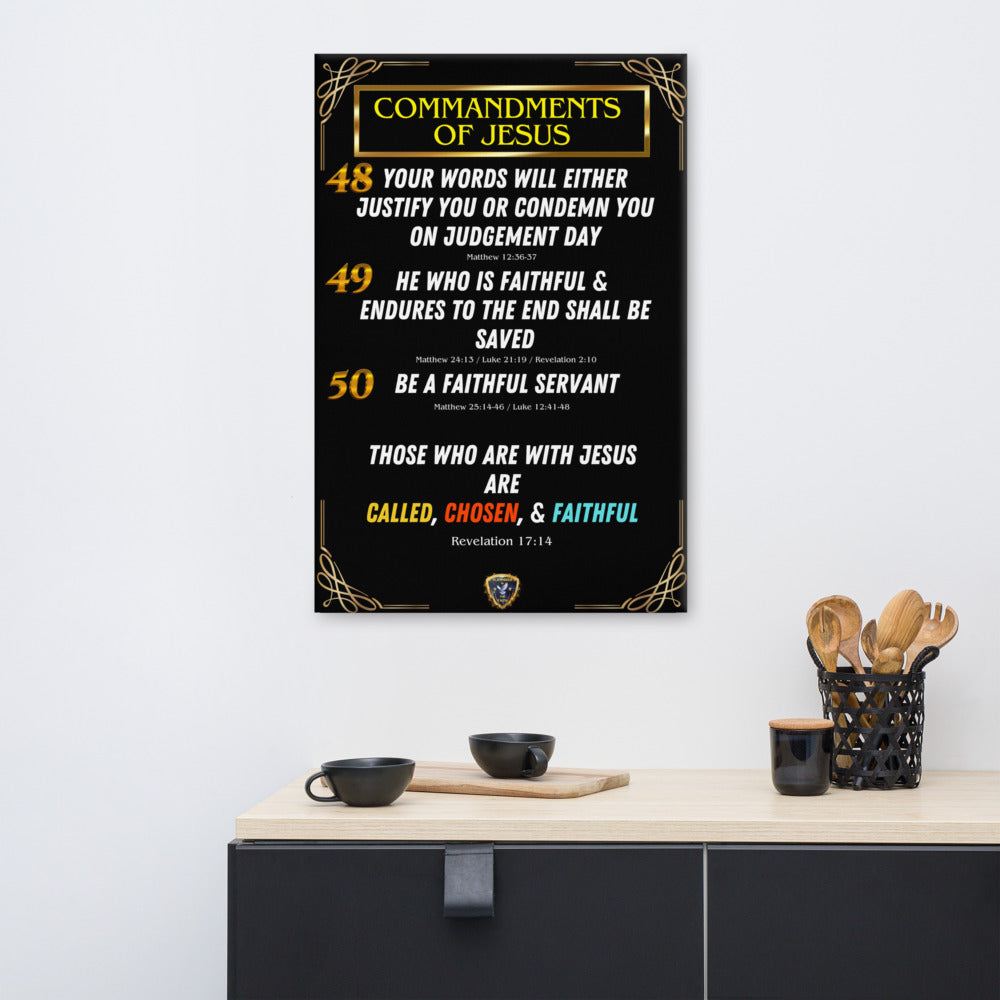 Commandments of Jesus Part 11 Canvas