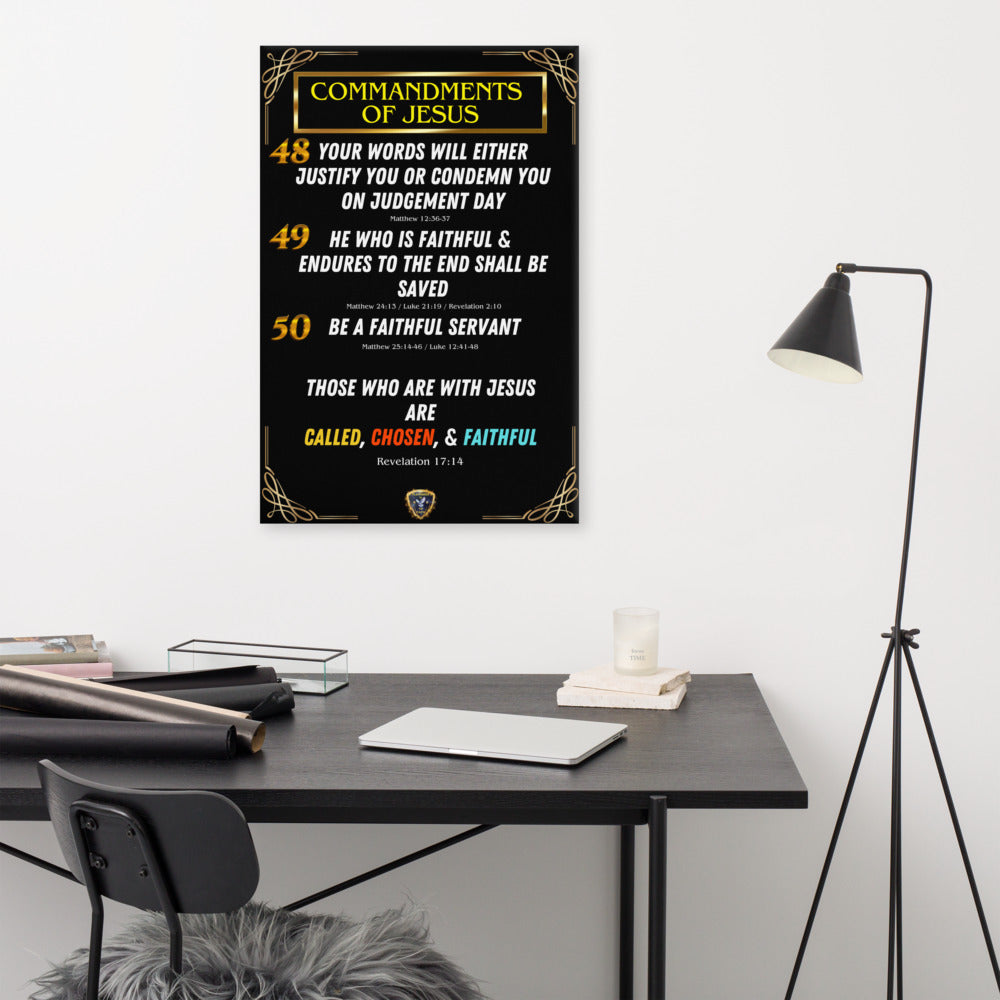 Commandments of Jesus Part 11 Canvas