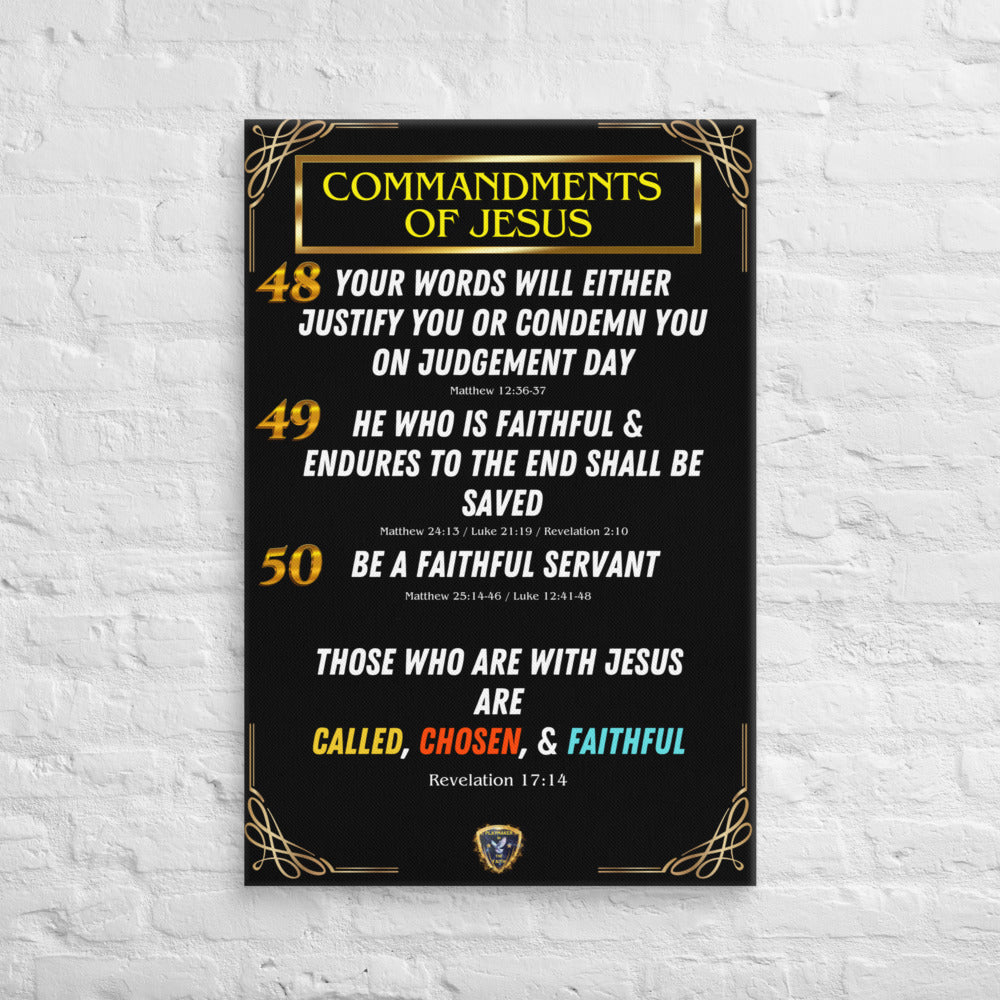 Commandments of Jesus Part 11 Canvas
