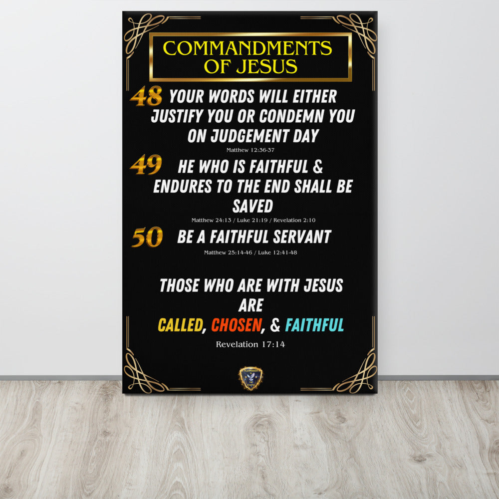 Commandments of Jesus Part 11 Canvas