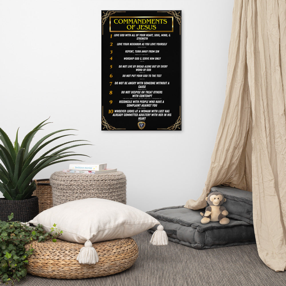 Commands of Jesus Part 1 Small Text Canvas