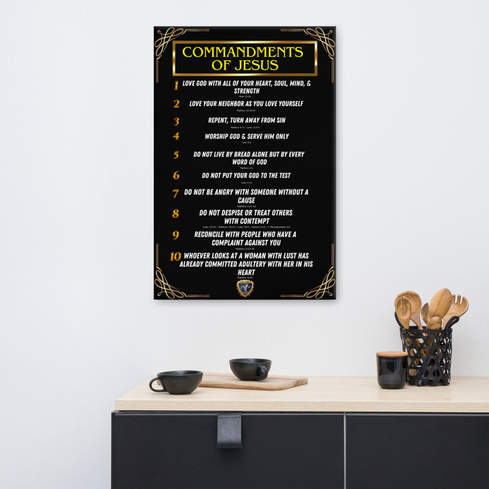 Commands of Jesus Part 1 Small Text Canvas