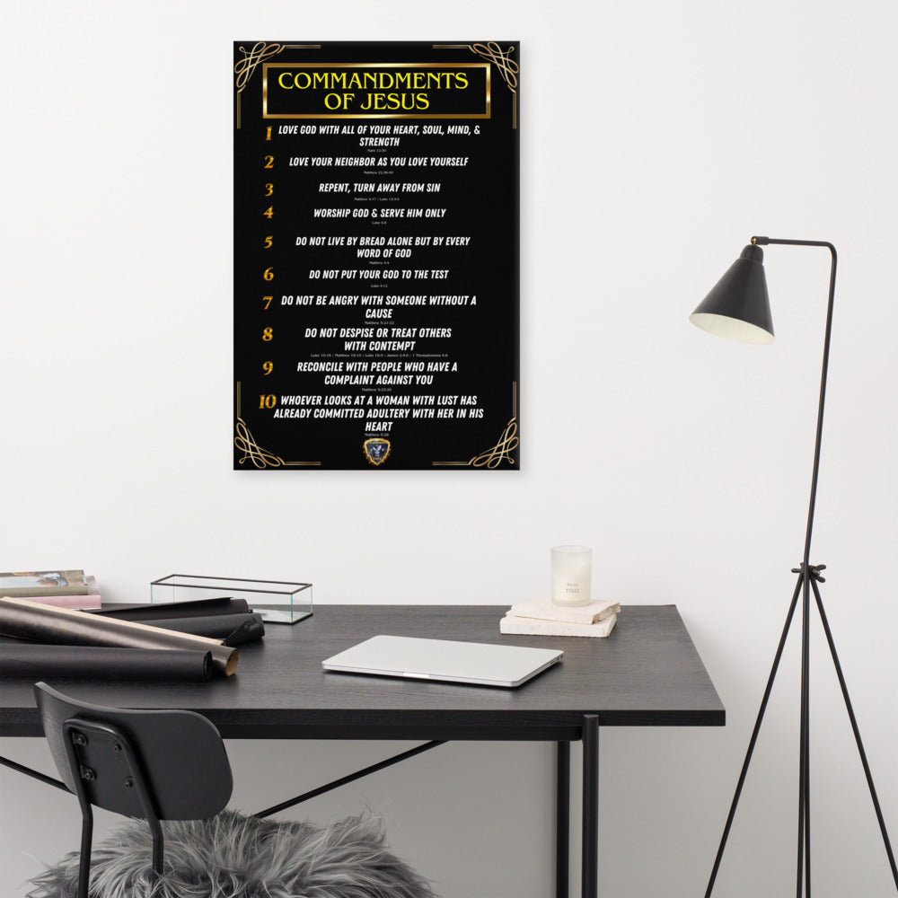 Commands of Jesus Part 1 Small Text Canvas