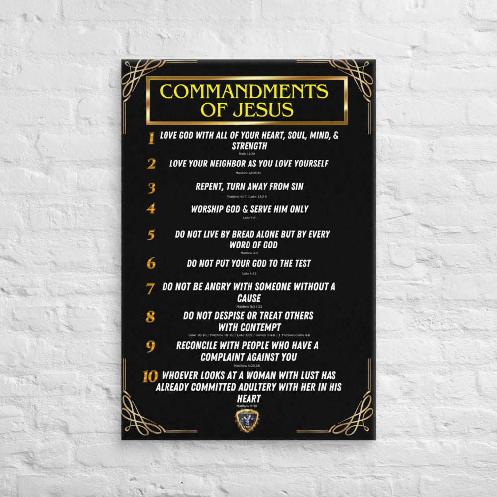 Commands of Jesus Part 1 Small Text Canvas
