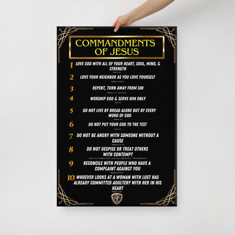 Commands of Jesus Part 1 Small Text Canvas