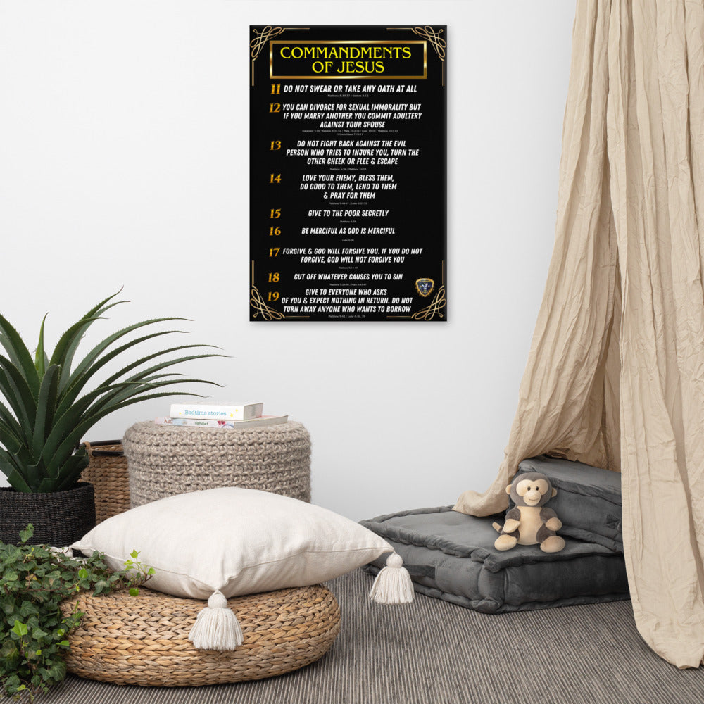 Commands of Jesus Part 2 Small Text Canvas