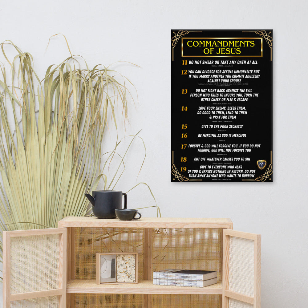 Commands of Jesus Part 2 Small Text Canvas