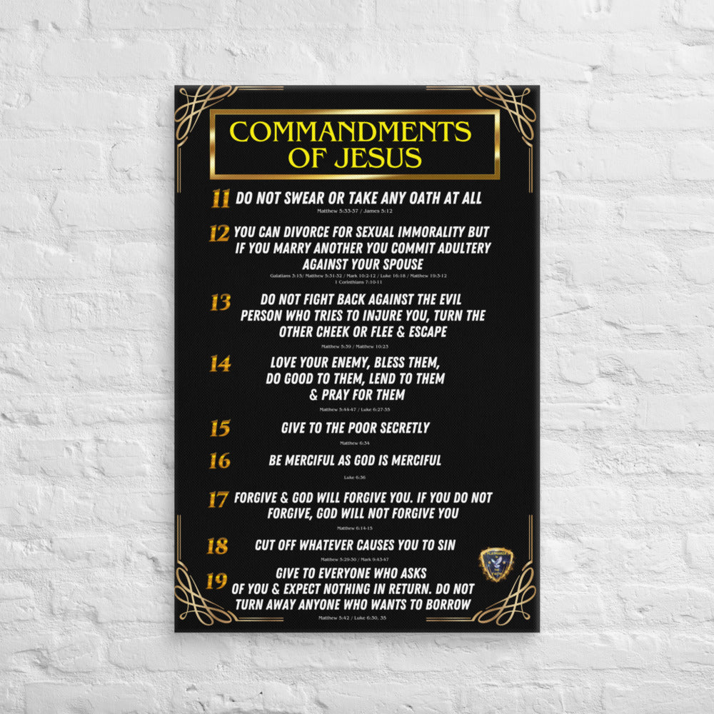 Commands of Jesus Part 2 Small Text Canvas