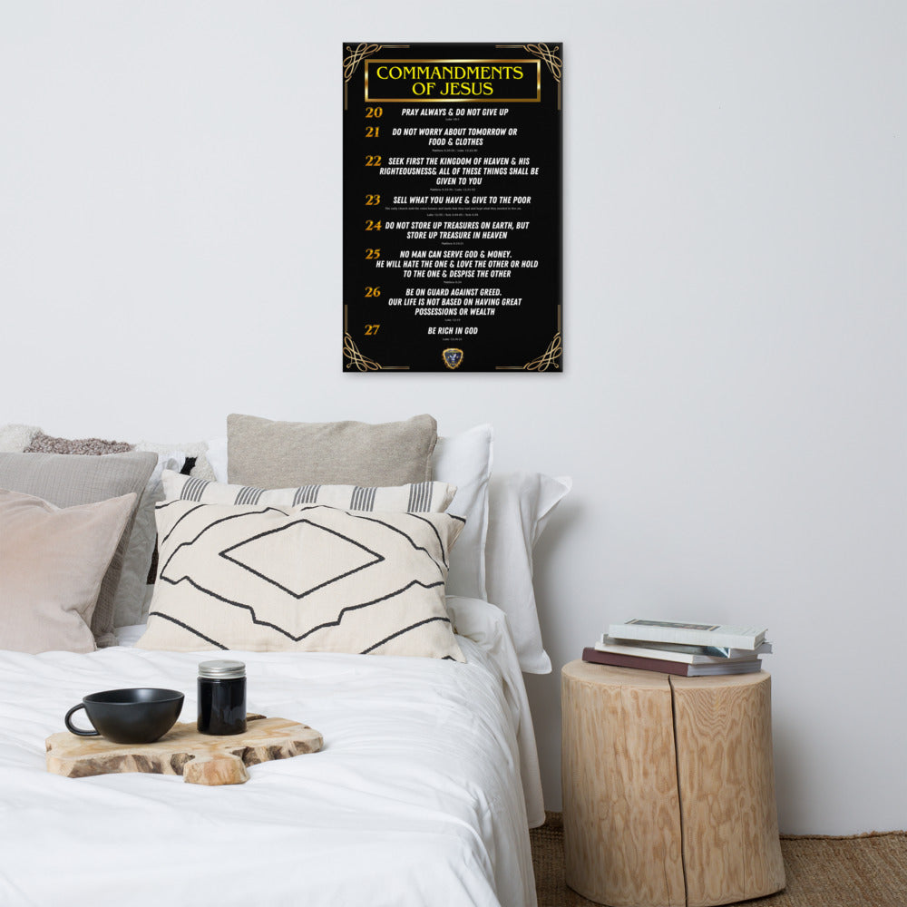 Commands of Jesus Part 3 Small Text Canvas
