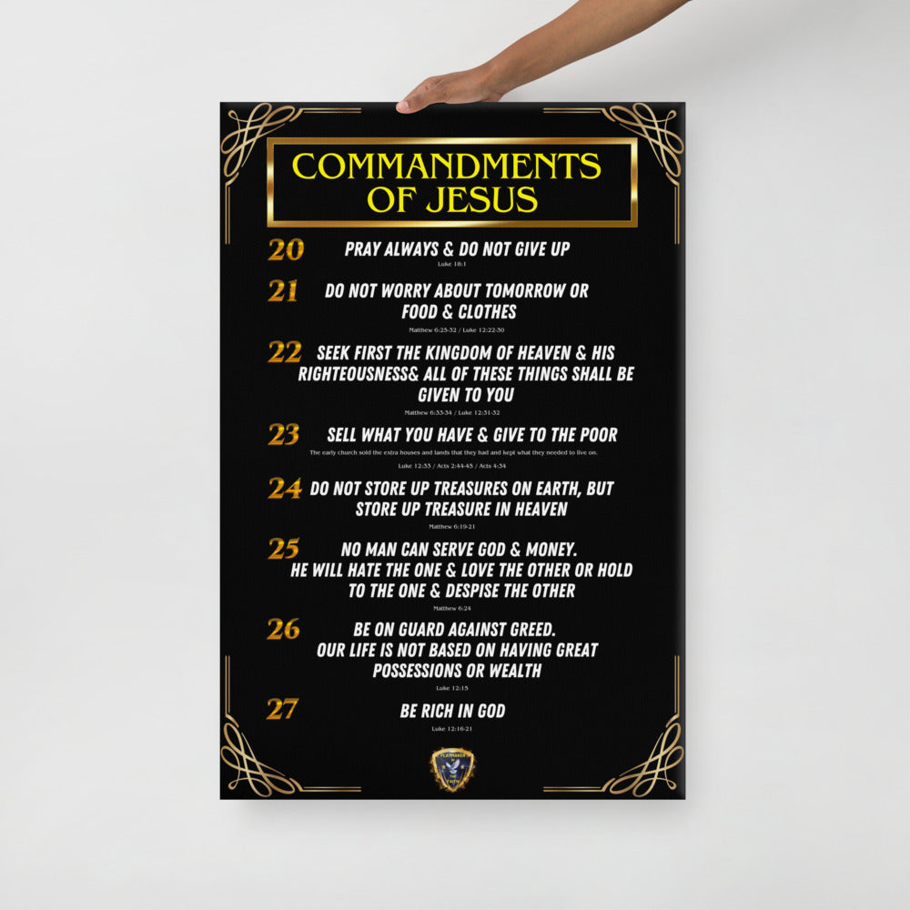 Commands of Jesus Part 3 Small Text Canvas