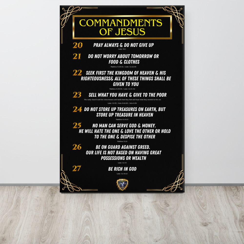 Commands of Jesus Part 3 Small Text Canvas
