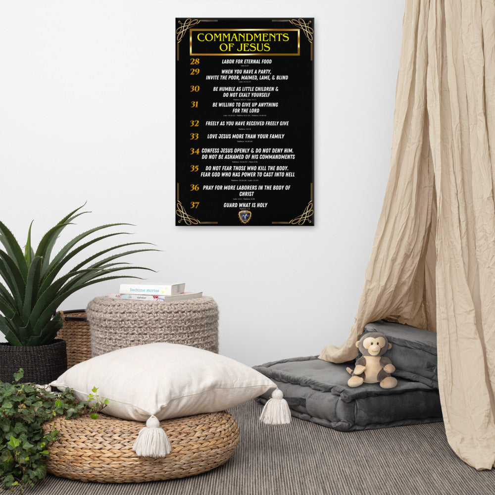 Commands of Jesus Part 4 Small Text Canvas